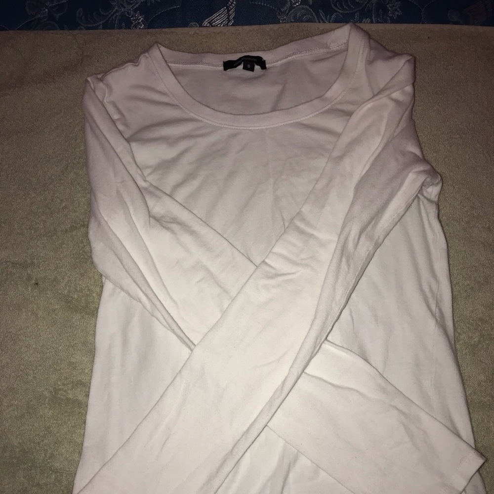 White small long sleeve shirt
